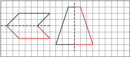 每个小方格是面积$1$平方厘米的正方形,那么左边的轴对称图形的面积是