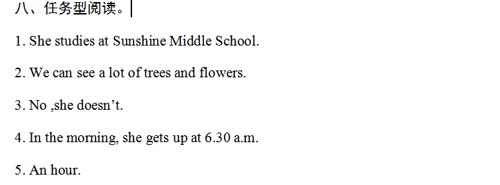 (每小题1分,共 5 分) my name is susie. i am a happy girl.