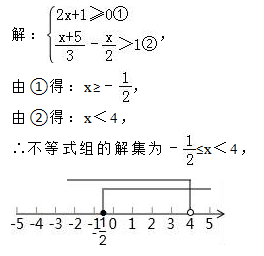 解不等式组,并把解集在是数轴上表示出来. _百度教育