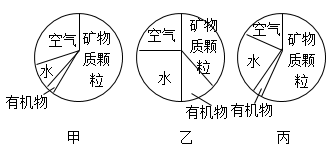 题文下列是三类土壤的组成成分的体积分数模型如图仔细分析后回答其中