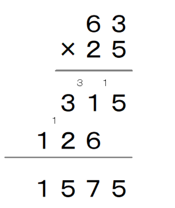 列竖式计算(1)$24	imes 36$(2)$63	imes 25$(3)$27	imes 14$(4)$42