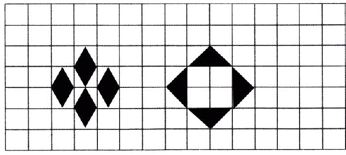利用轴对称,平移和旋转在下面的方格纸上设计一幅图形,看谁设计得最