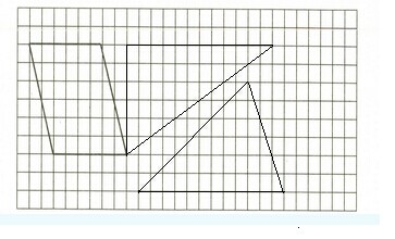 根据平行四边形和所画两个三角形面积的关系画图如下