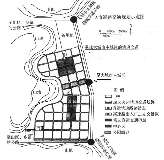 a市道路交通规划示意图